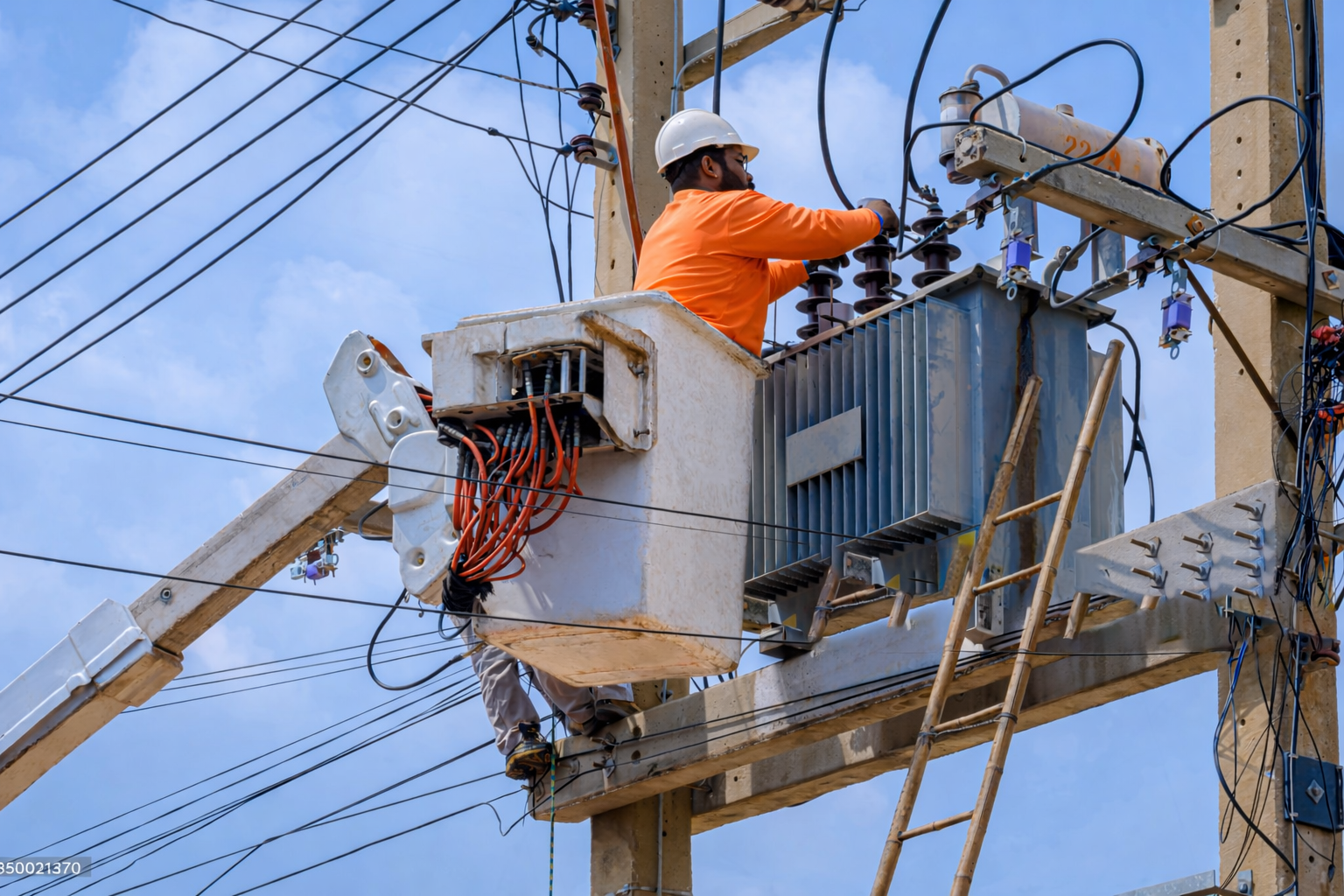 Transformer supply and installation icon